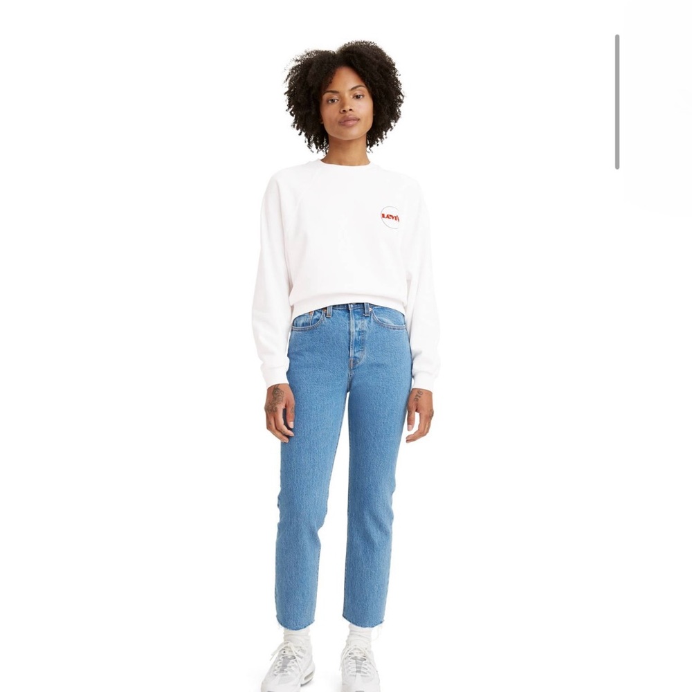 Levi's Premium Wedgie Straight Fit Jeans in Jazz Wave Medium Wash